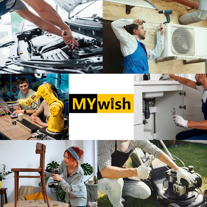 Mywish (10 Sets) 1/4-20x3 Hex Head Assorted Screws Nuts and