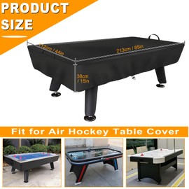 Air Hockey Table Cover, Air Hockey Game Tables Cover ,600D Heavy Duty Waterproof Fabric Protective ,83.8" W X 44" D X 15" H,Black