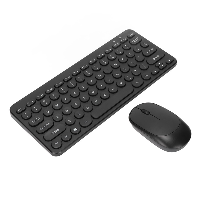 Keyboard Mouse Combo 2.4G Wireless Round Keycaps Ergonomic Design Silent