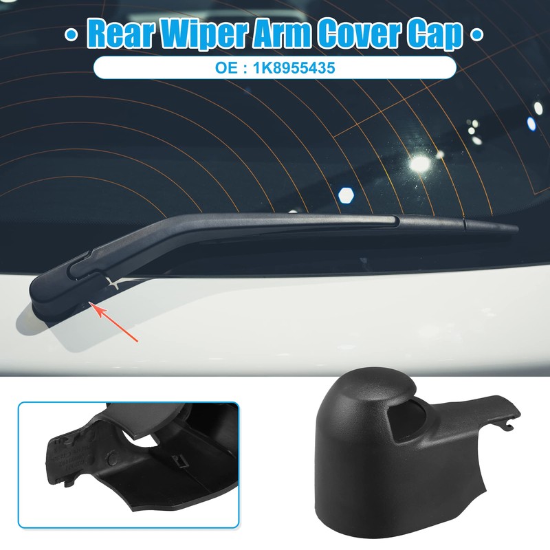 X AUTOHAUX Rear Windshield Wiper Arm Nut Cover Cap for