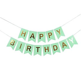 Happy Birthday Banner/Bunting - 5m (String Included) [Mint Green]