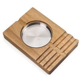 Joyoldelf Cigar Ashtray for Outdoors - Wood Cigar Ashtray for Men, Outdoor Cigar Ashtrays for Patio, Creative Ashtray for Cigars, Perfect Ash Tray Gift for Men