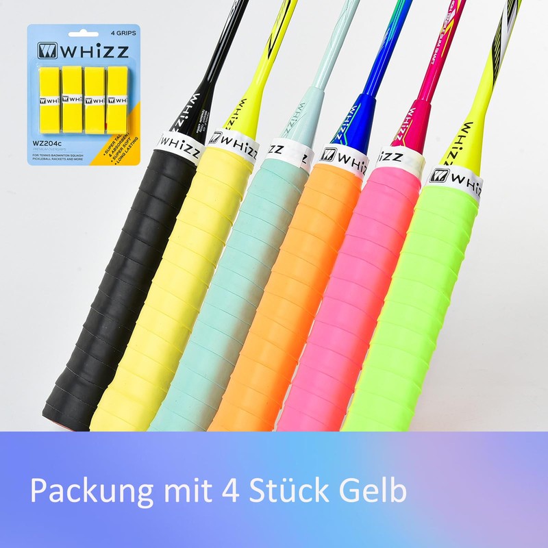BAIHUALIN Whizz Badminton Tennis Racket Grip Tape (Pack of 4)