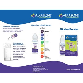 Alkazone pH Booster Drops for Alkaline Water Includes 25 x Free SimplexHealth pH Test Strips