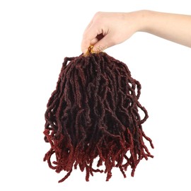 New Faux Locs 8 Inch 6 Packs Natural New Soft Locs Crochet Hair Pre-Looped Short Styles Hair Extensions For Women TBUG#