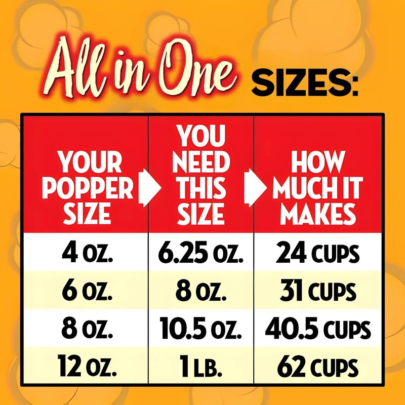 JOLLY TIME All in One Popcorn Kit with Sunflower Oil,
