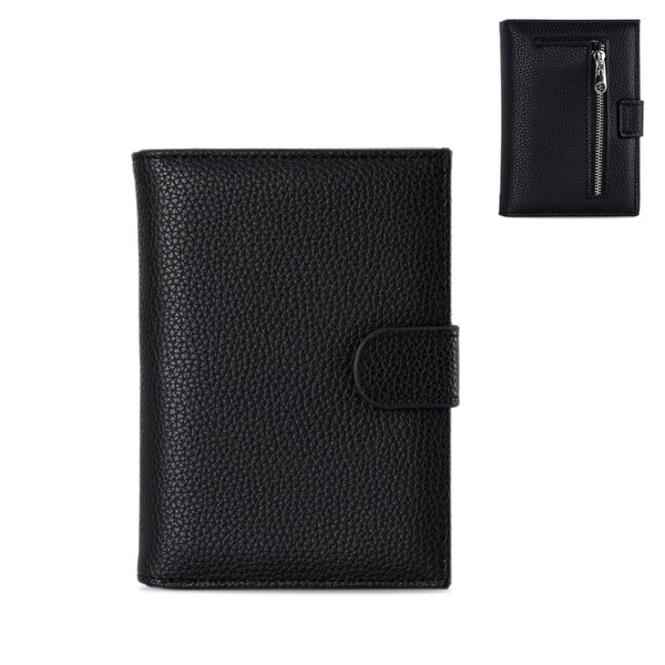 MOODY HOUSE Passport Case Cover, Skimming Prevention, Leather, Bi-Fold, Thin,