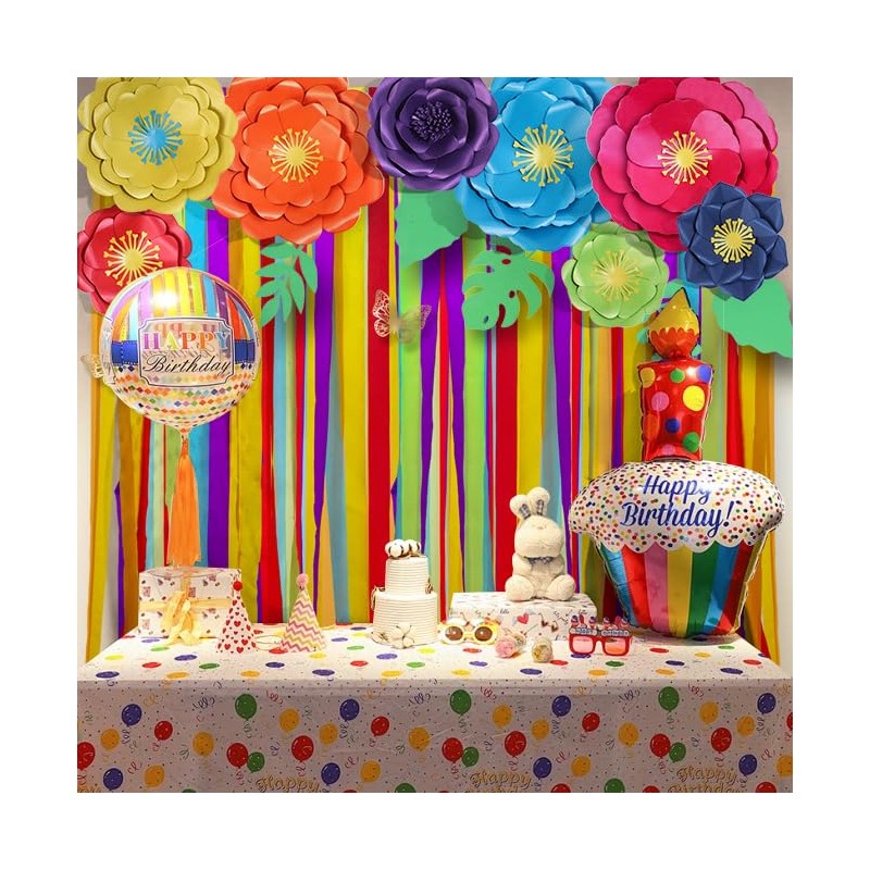 Mverse Large Mexican Paper Flowers Decorations for Wall | Pre-Assembled