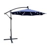 10 ft Outdoor Solar Powered LED Lighted Patio Umbrella Waterproof