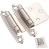 DecoBasics Cabinet Hinges Brushed Nickel for Kitchen Cabinets Doors (2