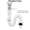 Flexible Waste Pipe,Viceda 40mm Bathroom Sink Waste Pipe with Waste