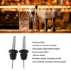 24pcs Stainless Steel Bottle Pourers with Black Plastic Cover Conical