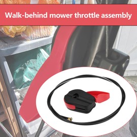 OTOTEC 2 Sets Lawn Mower Control Switches Lawn Mower Throttle Cable Switches Throttle Control Lever Handle Switches with Cable for Garden Manual Lawn Mowers