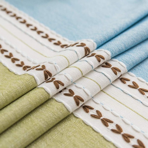 Pahajim -Lino Mantel Rectangular Peso Pesado Mantel de la Mesa