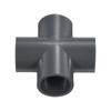 PATIKIL 25mm PVC Pipe Fittings, 1 Pack 4 Way Tee