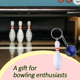 Bowling Ball Bag Charms for Backpack Tote Bags Bowling Accessories for Men Women Bowling Birthday Gift for Best Friend Teammates Bowler Gifts for Women Men Bowling Team Bowling Party Favors Keychain