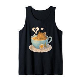 Sleeping Degu Tea Cup Heart Steam Art Tank Top