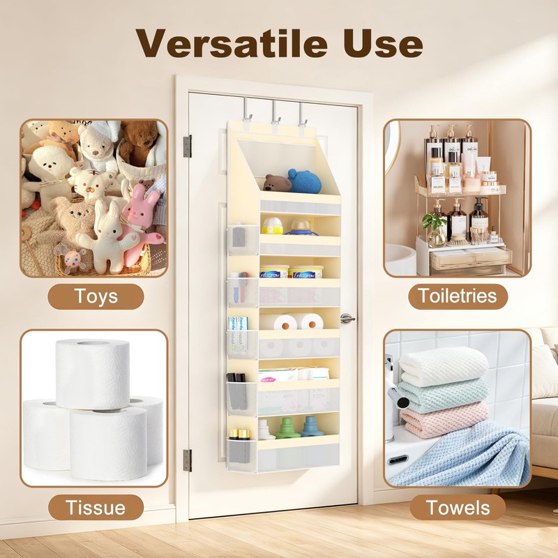 E-PRONSE Over the Door Organizer, 6-Shelf Door Hanging Organizer with