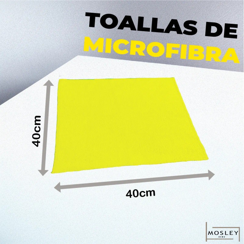 Trapo Toalla Microfibra Secado De Autos 16 Piezas 40x40 Cms