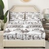 Southwest Cowboy Fitted Sheet Queen Size Western Desert Bedding Set