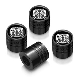iPick Image for RAM 2019 Logo in Black on Black Aluminum Cylinder-Style Tire Valve Stem Caps