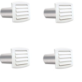 Dundas Jafine BLH6WZW Louvered Vent Hood, 6", White (Four Pack)