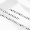 Bestyle Curb Chain Women's Men's Silver 925 Cuban Necklace Figaro