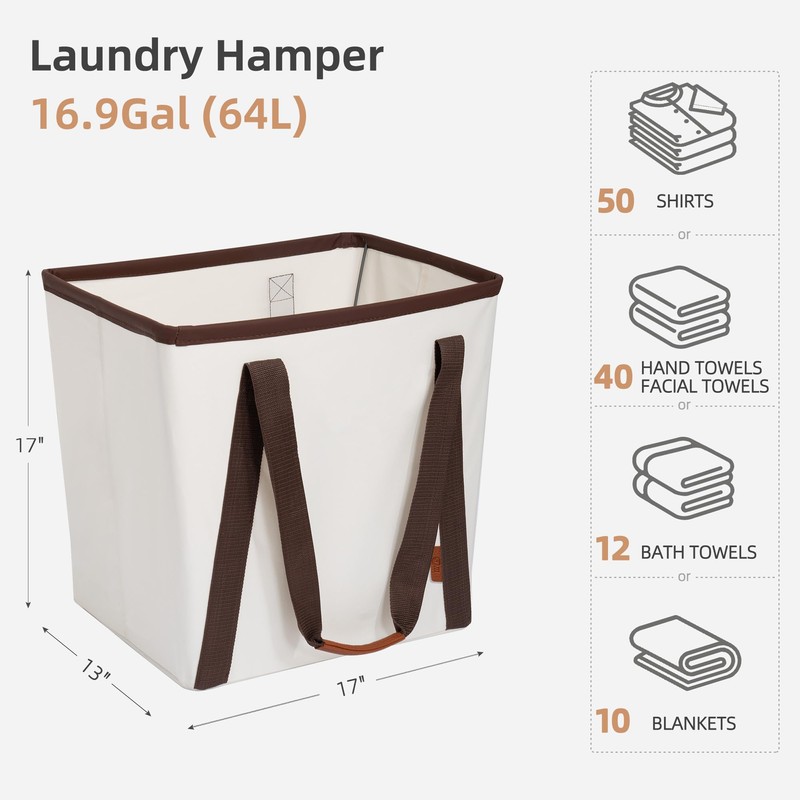 STORAGE MANIAC Collapsible Laundry Caddy, 128L (34 Gal) Large Collapsible