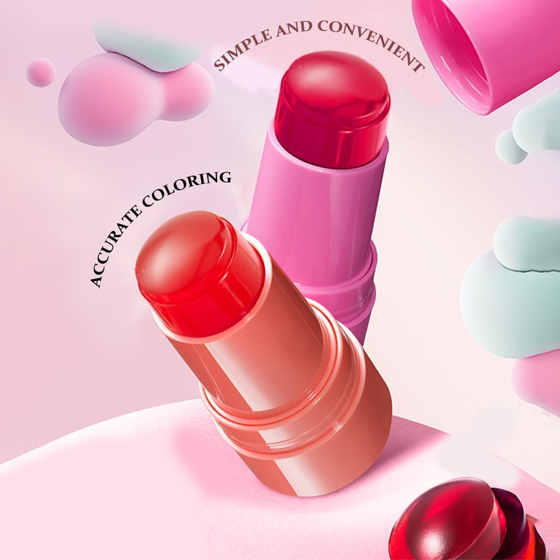 SELINE GIRL Jelly Blush Stick, Cream Blush & Tool 2-IN-1,
