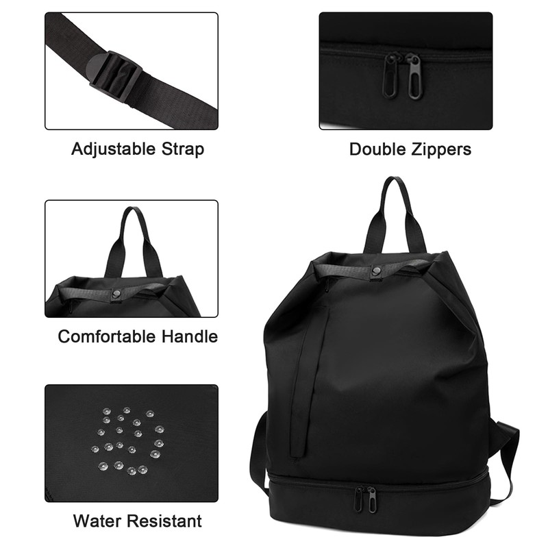 CALLPIONEER Small Gym Backpack,Mini Gym Bag with Shoe Compartment Lightweight