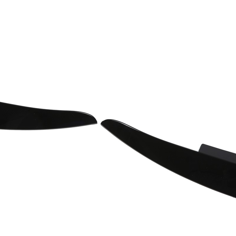 2Pcs/Set Front Headlight Eyebrow Eyelid Strips Cover Trim Glossy Black