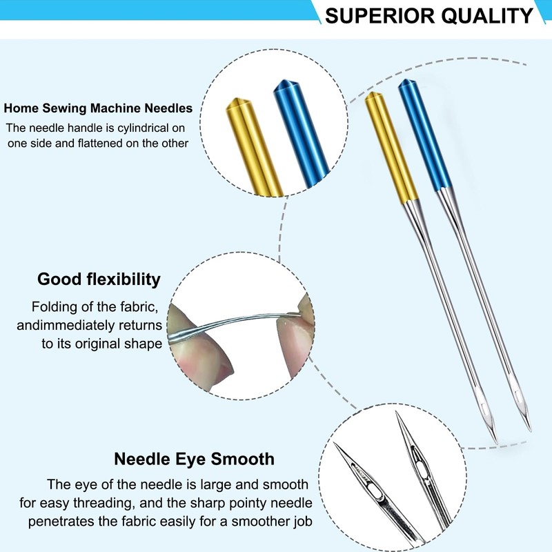 30 Universal Sewing Machine Needles, T9 Bearing Steel Durable Needles