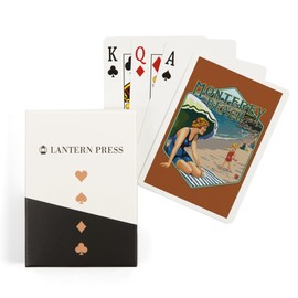 Lantern Press Monterey, California, Beach Scene, (52 Playing Cards, Poker Size Card Deck with Jokers)