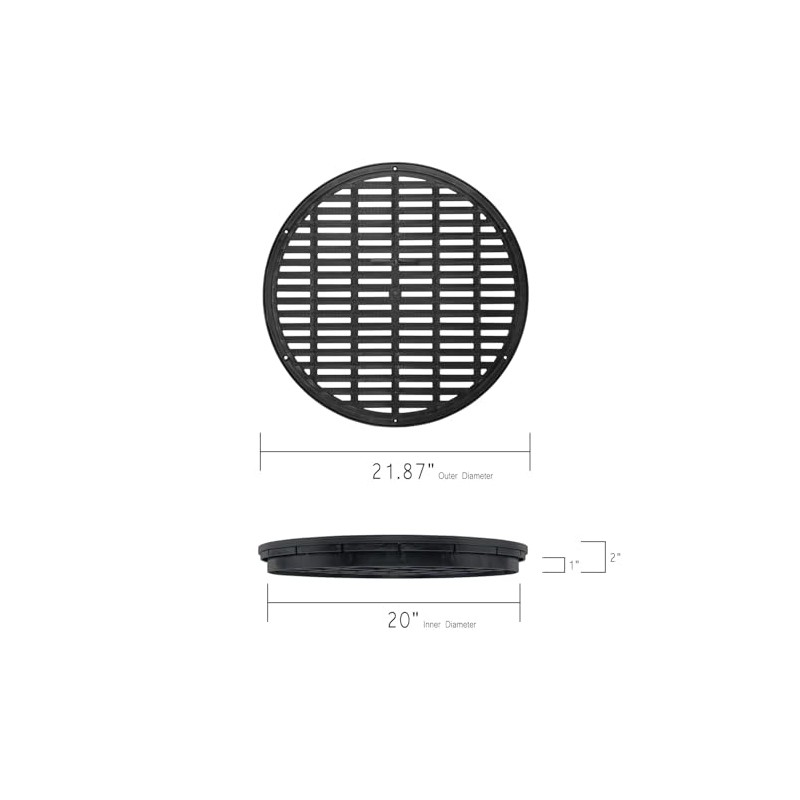 Storm Drain FSD-3017-G20B 20-in. Round Flat Green Grate for Catch