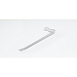 Merriway BH07553 (10 Pcs) Pegboard Hooks Looped Steel to fit 25 mm Peg, BZP Metal 125 mm (5 Inch) - Pack of 10 Pieces