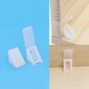 MroMax 50Pcs Plastic Corner Braces White Nylon L Shape Bracket
