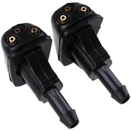 Boquillas para limpiaparabrisas Boquilla para limpiaparabrisas de plástico negro, inyector universal de pulverización de coche, juego de 2 piezas, se adapta a varios modelos de vehículos, rociadores