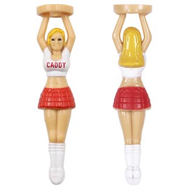 Sarini Golf Tees 7 cm Tall Reduce Friction Side Spin More Stable Premium Durable Plastic Golf Tees System Lady Women Model Golf Ball Tees Training Golf Sport Accessories