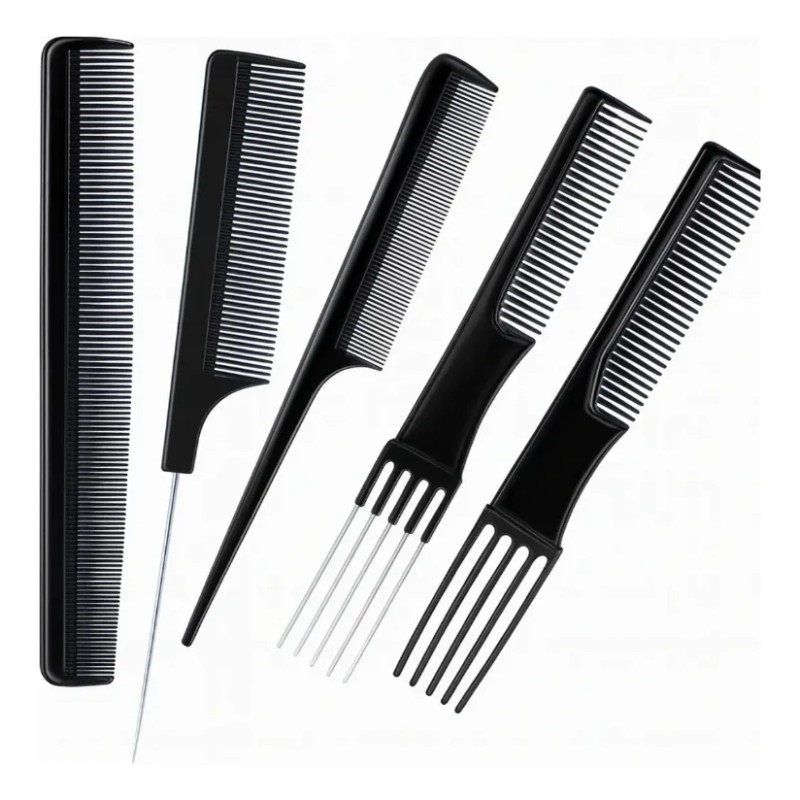 Peine Peluqueria Kit Profesional Barberia Estilista10pc Rosa