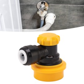 Double Tight Push in Quick Connector, Manual Disassembly Duotight Push in Fitting Ball Lock for Keg Replacement (Yellow Liquid)