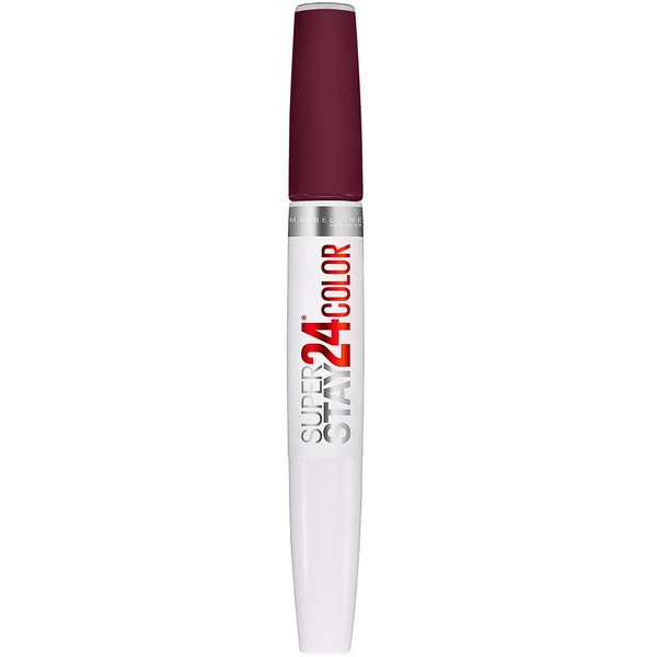 Maybelline SuperStay 24 2-Step Liquid Lipstick Makeup, Merlot Armour, 1 kit