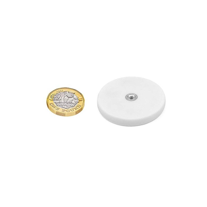 White Rubber Coated POS Magnets for Retail Fixing and Holding