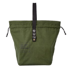 Daross Insulated Lunch Bag, Available in Large and Small (2 Sizes), Drawstring Closure, Keeps Cold/Hot, 100% Cotton Canvas Fabric, Large Capacity, Convenient, Simple, Fashionable, Plain, Casual Shopping Bag, For Outdoors, Camping, Picnics (M, Dark Green)