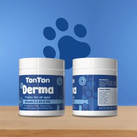 Tonton Kedi Ve Köpek Deri & Tüy Bakımı Için Glutensiz Çiğnenebilir 60 Tablet Kolajen Içerikli