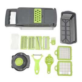 Kitchen Grater Set Stainless Steel Cutter Food Shredding Cutting Slicing Tools for Vegetable Fruit Cheese 16 in 1 Set 3 Cutters
