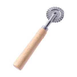 Pastry Cutter Wheel, Pasta Cutter Wheel, Pasta Cutter Wheel with Long Wooden Handle, Zinc Alloy Ravioli Cutter Wheel with Roller Dumpling Lace Making Cutter for Kitchen(size:6.3 x 1.57inch)
