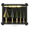GMTOOLS Step Drill Bit Set - Black and Gold, 6