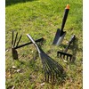 Mivos Double Hoe for the Garden with Triangle Steel –
