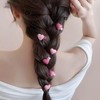 Mini Heart Cute Pink Hair Clips, 12Pcs Mini Heart hair