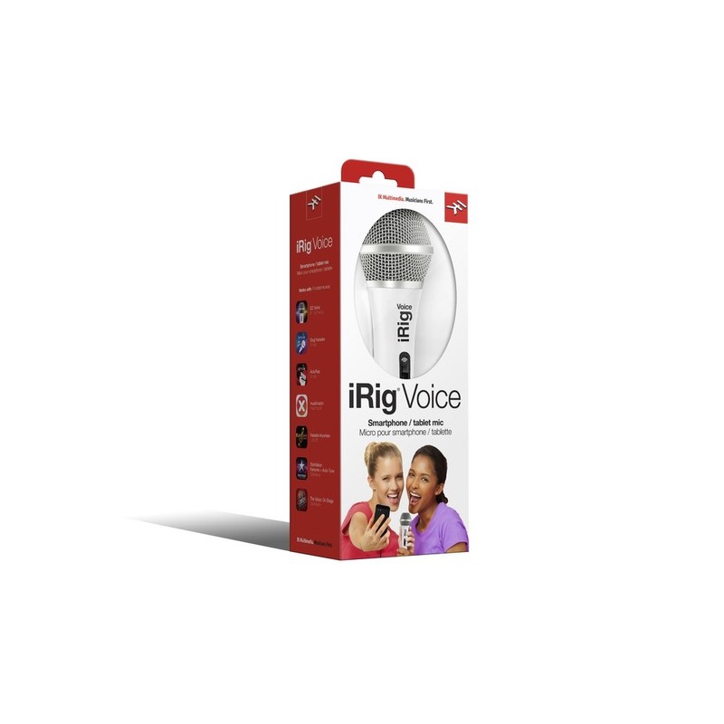 IK Multimedia iRig Voice - White Mobile Handheld Microphone